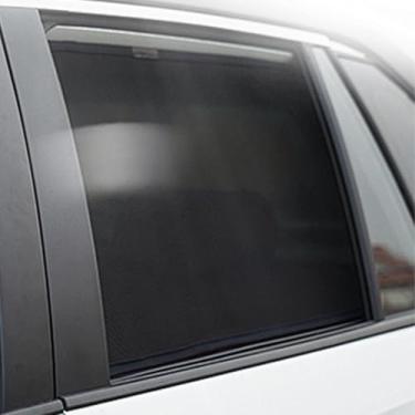 Imagem de [Atualizado em 2025] Persianas de janela de carro Zanch para bebês [camada de resfriamento de cristal de gelo] (pacote com 2) Protetor solar aderente bloqueador de UV 99% de proteção UV adequado para