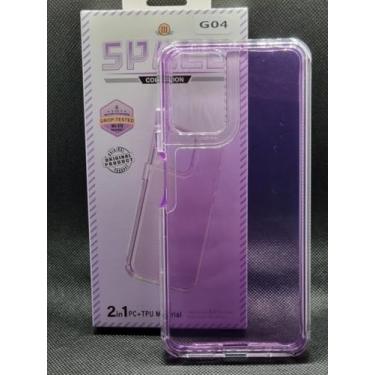 Imagem de Capa 2-in-1 (Silicone + Acrílico) Para Motorola G04 (Roxo)