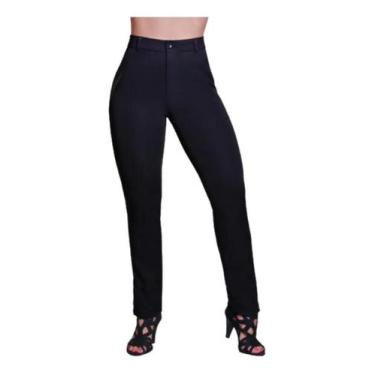 Imagem de Calça Social Feminina Trabalho Oxford Confortável Sem Bolso - Maicol D