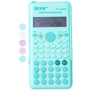 Imagem de Calculadoras científicas para estudantes, calculadora científica padrão de 2 linhas, 240 funções, material de escritório escolar, calculadora de matemática para escola (verde)