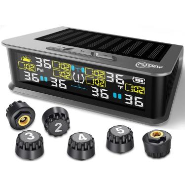 Imagem de Sistema de monitoramento da pressão dos pneus (TPMS) Flydew 6-Wheel RV