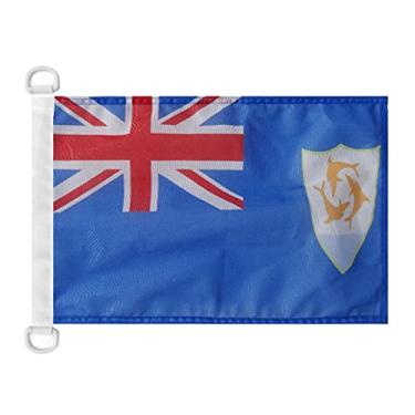 Imagem de Bandeira Náutica Anguilla 45.7 cm x 30.5 cm - Anguillian - Bandeiras britânicas 30 x 45 cm - Banner 30.5x45.7 cm para barco - AZ FLAG