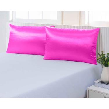 Imagem de 02 Fronhas De Cetim Anti Frizz 70cm X 50cm Par Duas Unidades - FF Enxo