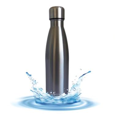 Imagem de Garrafa De Água Portatil Inox Térmica Squeeze Com Camada Dupla Para Academia Esporte 500 ML Quente Frio UTIMAIS+