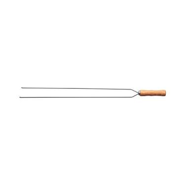 Imagem de Espeto Duplo para Churrasco Tramontina 75cm 26419075 Madeira Natural, 