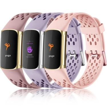 Imagem de Pulseira esportiva de reposição compatível com Maledan Fitbit Charge 5