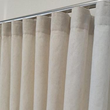 Imagem de Cortina Para Janela Wave Trilho Suiço Voil E Forro Microfibra 6,00x2,6