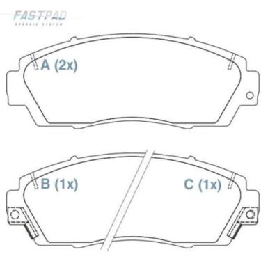 Imagem de Pastilha de Freio Honda Cr-V 2007 a 2024 WILLTEC FP193
