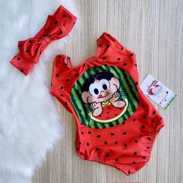 Imagem de Body Maio Suplex Infantil Temático Melancia Magali Vermelho 02 - Joani