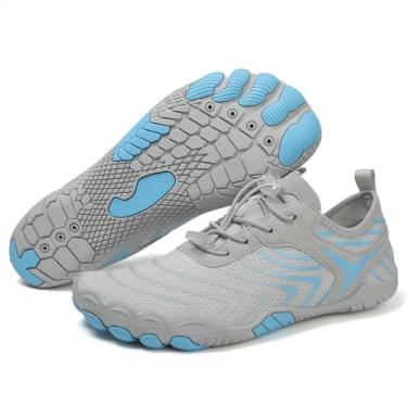 Imagem de Tênis Hike Barefoot feminino e masculino, sapatos aquáticos profissionais, sapatos de caminhada descalço, bico largo, antiderrapante, respirável, C - Cinza, 13 Women/11 Men