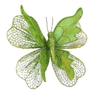 Imagem de CarpNettore Decoração de parede de borboleta, enfeite de árvore pendurado, decoração de fundo para aniversário, noivado, feriado, aniversário, Verde