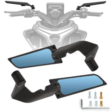 Imagem de XINGWU Espelhos de motocicleta retrovisor giratório ajustável antirreflexo retrovisor furtivo espelho lateral de asa de vento para Z900 Z400 Z650 1290 MT07 MT09 Super Duke 1290 200 390 690 790 Duke