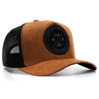 Imagem de Boné Trucker Brasão Camurça MVCK-Masculino