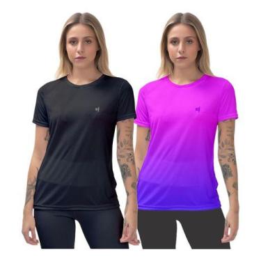 Imagem de Kit 2 Camisetas Feminina Fitness Academia Treino Proteção Uv - Efect, 