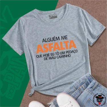 Imagem de Camiseta Alguém me Asfalta - Mina Store, Cinza, P