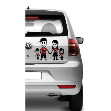Imagem de Adesivo De Carro Familia Feliz + Filha + Filho - Mengão