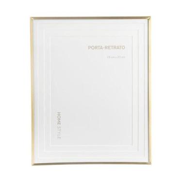 Imagem de Porta retrato natan 20 x 15 cm neu home style, DOURADO, 13 x 18 cm