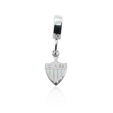 Imagem de Berloque escudo chapa atlético  prata 925 - Noble Joias