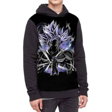 Imagem de Moletom Com Capuz Goku Instinto Superior Dragon Ball Ref:768 - smoke, 