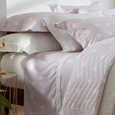 Imagem de Jogo Cama Casal 200 Fios Kacyumara 04 Peças Vintage Poa Ives