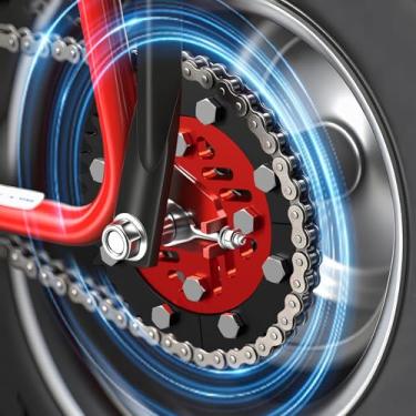 Imagem de CHANGCHENG 420 Corrente 42T Roda dentada dividida 7075 alumínio universal para Coleman CT200U CT200U-EX BT200X 212cc 196cc 6,5hp 5,5hp Mini Bike & Go Karts interno vermelho e externo preto