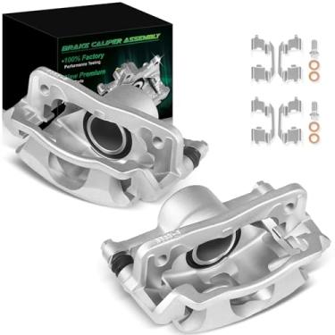 Imagem de SZKAIDAG Conjunto de pinça de freio a disco dianteiro esquerdo e direito com suporte adequado para: -Honda Civic 1996-2011, Insight 2010-2014 1.6L 1.7L 1.8L 2.0L, substitui OEM # 19-B1832 19-B1833