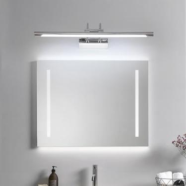 Imagem de Luz de Espelho LED Banheiro Rotação de 180° Ângulo Ajustável Lâmpadas de Parede Iluminação de Imagem Impermeável Iluminação de Parede para Espelho Armário de Sala de Estar Armário de Espelho (Luz