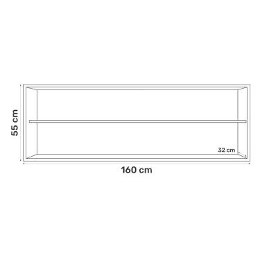 Imagem de Armário De Cozinha Aéreo Andréia 150Cm 4 Portas Branco