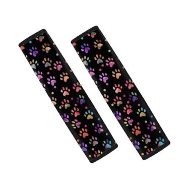 Imagem de Horeset Pacote com 2 almofadas para cinto de segurança de carro com alças de ombro macias e confortáveis capas de alça de assento para carrinho de bebê com ajuste universal