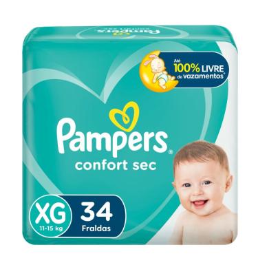 Imagem de Fralda Pampers Confort Sec XG 34 unidades