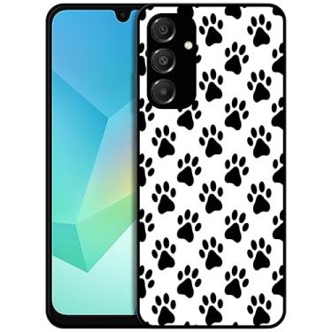 Imagem de SM CASES Capa protetora à prova de choque para Samsung Galaxy A16 4G, Galaxy A16 5G - estampa de pata de cachorro, design impresso em 2D, capa protetora de borracha TPU à prova de choque para Samsung