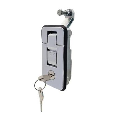 Imagem de Pacote com 5 travas de compressão de montagem embutida com chaves, fechadura banhada a liga de zinco para barco, motorista, escotilha industrial elétrica, iate, porta, armário, campista, caixa de