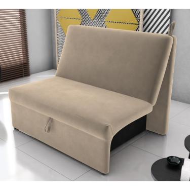 Imagem de Sofá Cama 2 Lugares Ivan Suede Bege