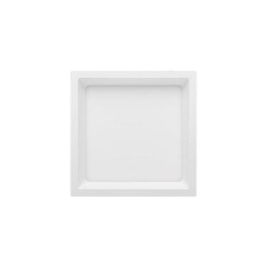 Imagem de Painel De Led Sobrepor Stella Deep Quadrado 16x16cm Recuado 12w Branco - 3000k - Luz Amarela