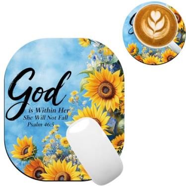 Imagem de TOEMZTFT Mouse pad pequeno, mini mouse pad 15 x 18 cm, para laptop, bandeja de teclado, mouse sem fio, casa, escritório, viagem, com base de borracha antiderrapante, tapete de mouse impermeável