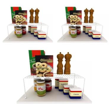 Imagem de Kit 3 Organizador de Armário Multiuso Grande 44cm Prateleira Aramado B