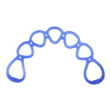 Imagem de KiBcsLic Faixa Elástica de Resistência com 7 Anéis para Exercícios de Alongamento, Aparelho de Ginástica para Braços, Ombros, Pés e Pernas, Ideal para Dança, Azul