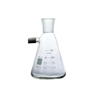 Imagem de Frasco De Filtração Por Sucção Em Vidro Borossilicato Transparente Para Laboratório - 1 Unidade, Tamanhos De 50 A 1000ml Com Braço Lateral | Design Sem Tampa(250ml caliber 24)