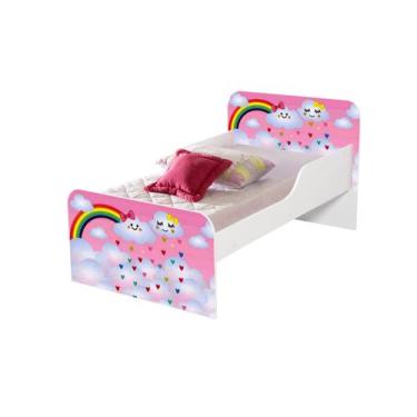 Imagem de Mini cama infantil adesivada tema nuvem - DULLAR Móveis