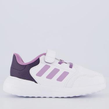 Imagem de Tênis Adidas Tensaur Run 3.0 Branco e Roxo Infantil, 25