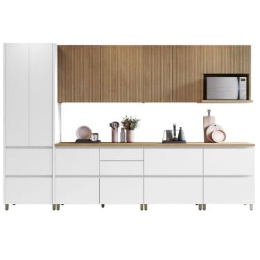 Imagem de Armário De Cozinha Completa 100% Mdf 10 Portas 8 Gavetas Raissa Nesher