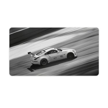 Imagem de HouLaiZhe Tapetes de mouse esportivos para jogos JDM 350Z de alta velocidade para carro de corrida JDM tapetes de mesa de carro grandes para teclado de mesa tapete de computador 40 x 75 cm