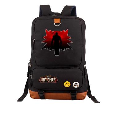 Imagem de Mochila escolar infantil Witchers Impressa em 3D Oxford 29x13x44cm
