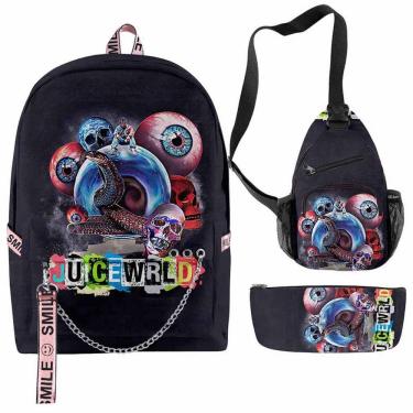 Imagem de Conjunto de mochilas Juices World s Cartoon Kids School 3 unidades