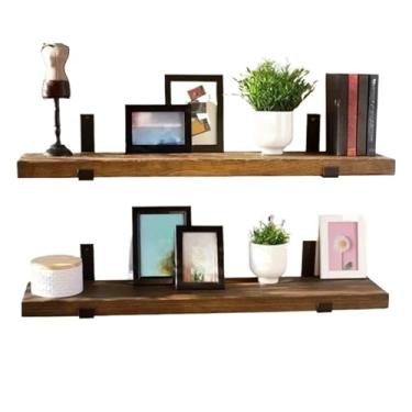 Imagem de 6 Grandes Prateleiras Industriais Com Decoração De Nichos De Ferro(KIT 2 PRATELEIRA ENVELHEC 60CM)