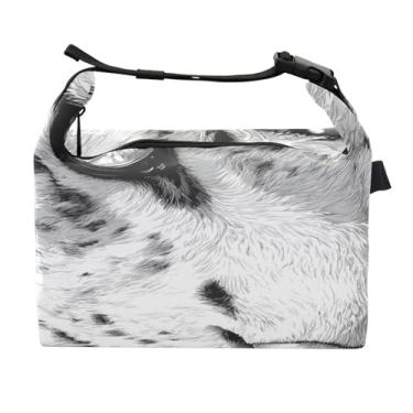 Imagem de STAYTOP Lancheira com face de leopardo com fivela de alça, lancheira isolada para meninos e meninas, lancheira térmica para trabalho escolar