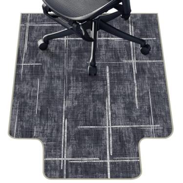 Imagem de Tapete de cadeira de escritório para piso de madeira e piso de azulejo, 91 x 122 cm, tapete de cadeira de mesa resistente para pisos duros, tapete sob a mesa para cadeira de computador, antiderrapante