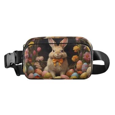 Imagem de CEBUGI Mini pochetes de caminhada para homens e mulheres, coelhinho da Páscoa, moderno, resistente à água, com cinto ajustável para treino, viagem, corrida
