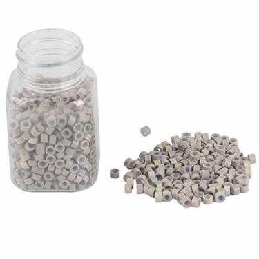 Imagem de Generic Anéis de Extensão de Cabelo Com Forro de Silicone, 1000 Peças, Ferramentas de para Cabelo Humano, 5 Cores, Prático para Uso Em Salão de Beleza (Bege)