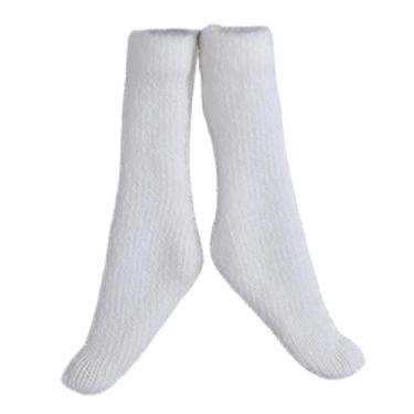 Imagem de Dynwave Meias em escala 1/12, meias de cano alto casuais, estilosas e modernas para bonecas de 15 cm (6 polegadas), acessório para fantasias e roupas, Branco